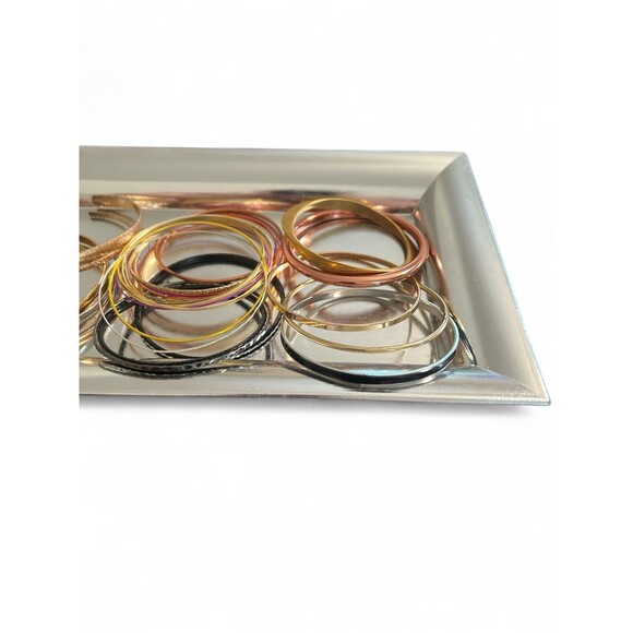 Mixed Bangle Cuff Wrap Bracelet Lot Gold and Silver Tone Boho Hippy Festival - Picture 3 of 3